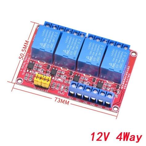 1 2 4 6 8 Canaux 5V 12V 24V Relais Module Carte Bouclier Avec