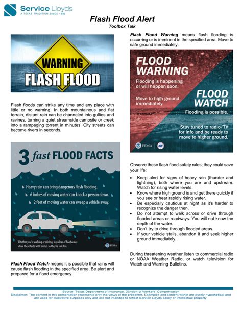 Flash Flood Alert Toolbox Talk DocsLib