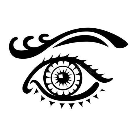 Eye logo black and white stock vector. Illustration of eyes - 117621885