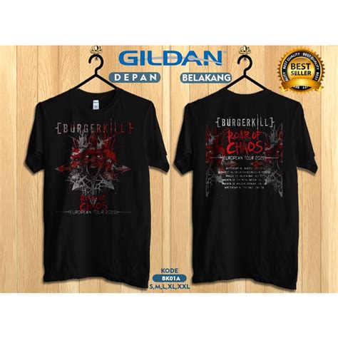 Jual Kaos Burgerkill European Tour Roar Of Chaos Original Gildan