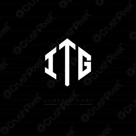 Itg Letter Logo Design With Polygon Shape Itg Polygon And Stock