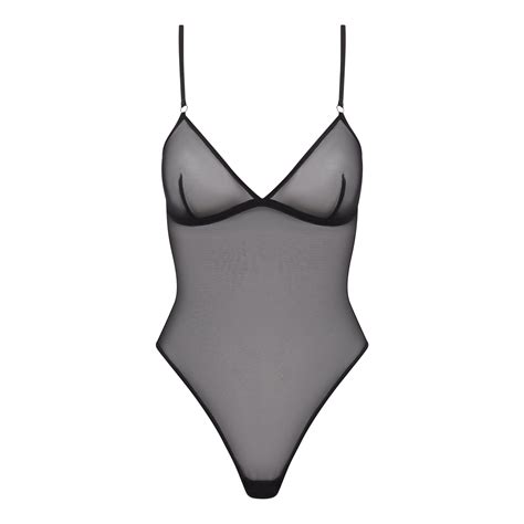 Black Mesh Bodysuit Hedonista Lingerie Wolf Badger