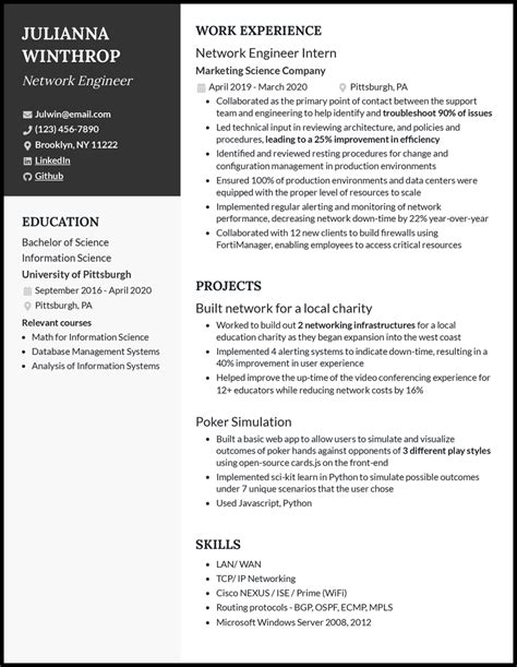 Entry Level Network Engineer Resume Examples For