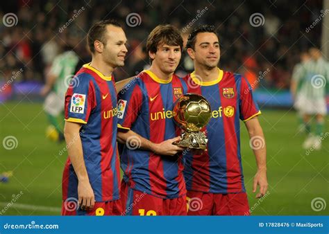 Iniesta, Messi and Xavi of Barcelona Editorial Photo - Image of ...