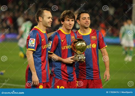 Iniesta, Messi and Xavi of Barcelona Editorial Photo - Image of ...