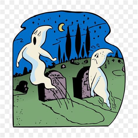 Cute Ghost Tomb Clip Art Free Vector Illustration Rawpixel Clip