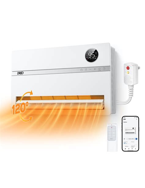 Dreo Wall Mounted Heater With Alci Plug Smart Space Heater For