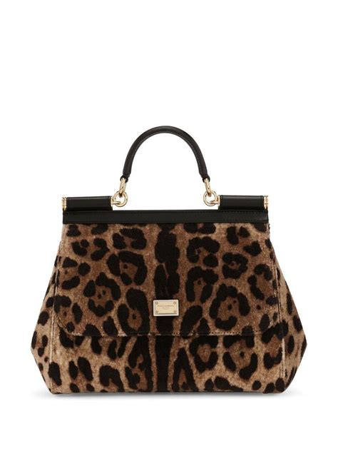 Dolce Gabbana Kim Dolce Gabbana Leopard Print Sicily Bag Editorialist