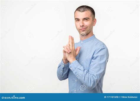 Funny Young Hispanic Man Pretending To Have Gun Stock Photo Image Of