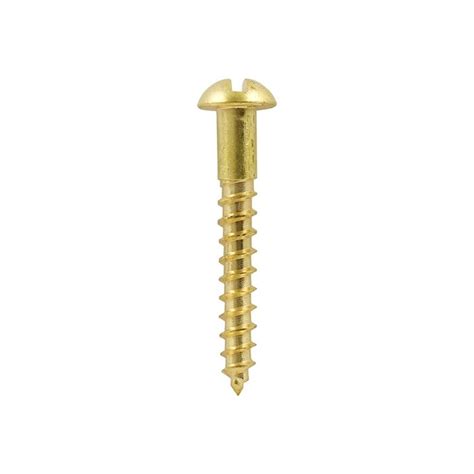 Timco Solid Brass Round Head Woodscrews 4 X 12 Box Of 200