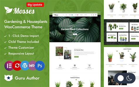 Mosses Garden Plant Store Elementor WooCommerce Responsive Theme