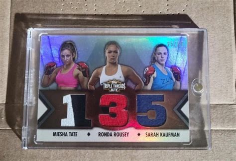 2013 Topps Knockouts Triple Threads Ronda Rousey Miesha Tate Sarah ...