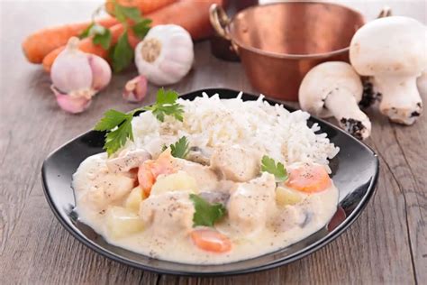 Blanquette de poulet aux champignons Un vrai régal