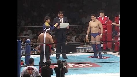 Nobuhiko Takada (c.) vs. Shinya Hashimoto IWGP Heavyweight Title (4.29. ...