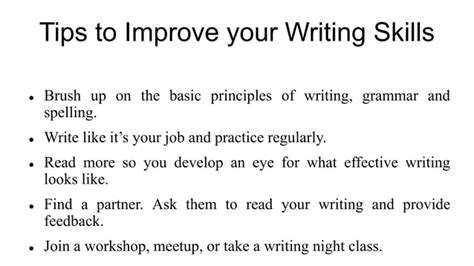 16 Tips To Improve Your Writing Skills1pptx