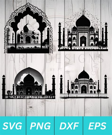 Taj Mahal Svg For Cricut Silhouette Etc Svg Png Dxf Eps Files Included