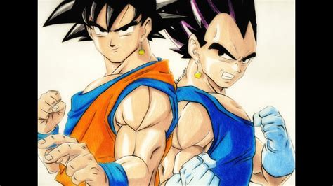 Drawing Goku And Vegeta Youtube