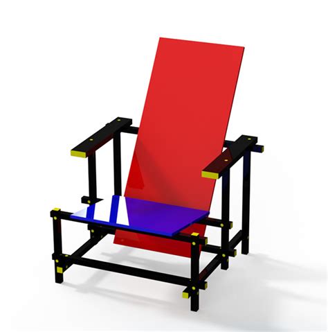 Red and Blue Chair on Behance