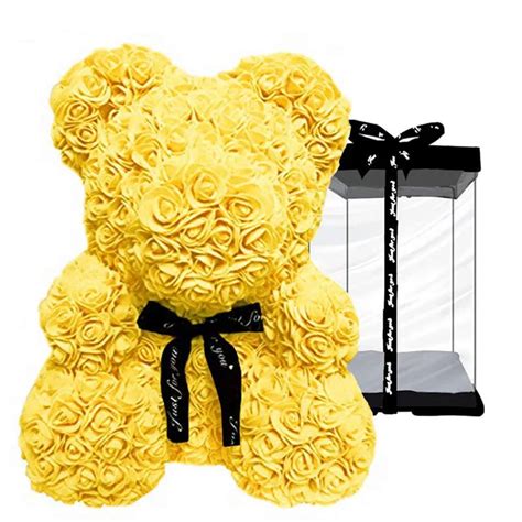 Diy Artificial Flower Teddy Bear Foam Rose Bear With Gift Box China