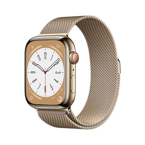 Apple Watch Series 8 GPS Cellular 45mm Gold Stainless Steel Case With