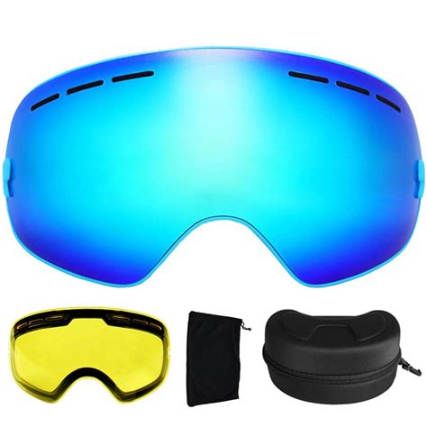 Ski Goggles Uv400 Ski Glasses Double Lens Anti Fog Skiing Snowboard Goggles Ski Eyewear With A