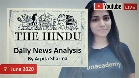 Th June Daily The Hindu News Analysis Upsc Cse By Arpita