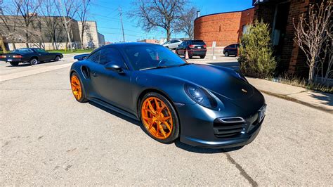 Porsche 911 Turbo Matte Magnetic Black - Concept Wraps