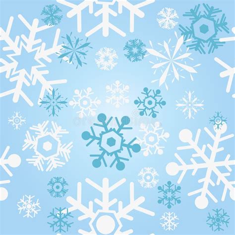 Snowflakes Seamless Pattern Stock Vector Illustration Of Yule