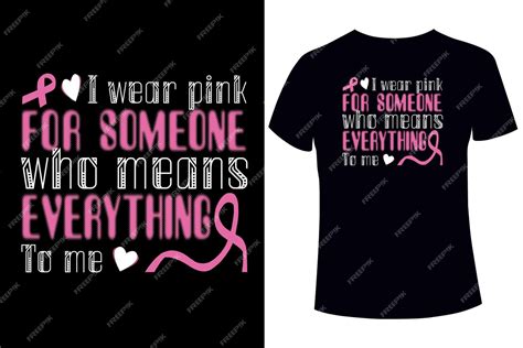 Premium Vector Breast Cancer Awareness I Wear Pink For Someone Who