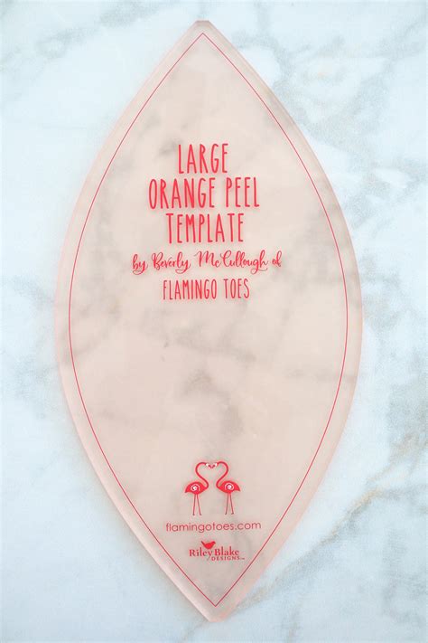 Large Orange Peel Template Flamingo Toes