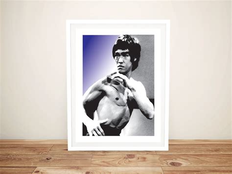 Framed Bruce Lee Pop Art on Canvas | Enter the Dragon Pop Art Australia