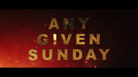 Any Given Sunday Trailer Youtube