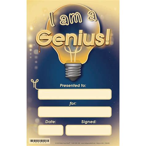 Genius Hour Certificates