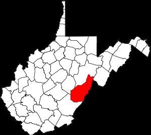 Pocahontas County on the map of West Virginia 2024. Cities, roads ...