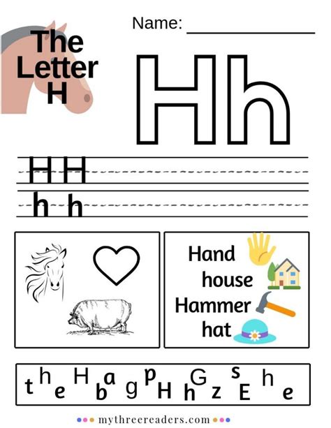 Coloring Letter H Worksheets