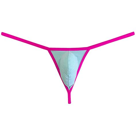 Men S Micro Bikini Thong Pouch Enhancing Lingerie Breathable G String Underwear Skimpy Tangas