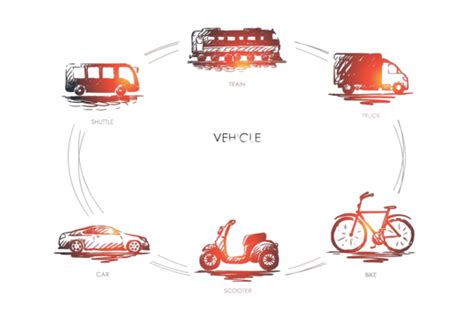 Conjunto De Conceitos Vetoriais Vários Meios De Transporte Trens