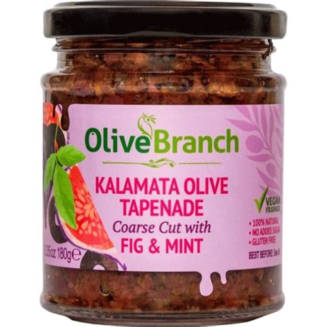 Olive Branch Kalamata Olive Tapenade With Fig Mint G Compare