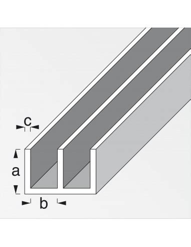 PROFILO GUIDA 6X15 9X6 ALLUMINIO ARGENTO 1 METRO