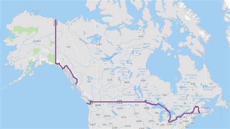 Us Canada Border Map Map Of The Usa With State Names