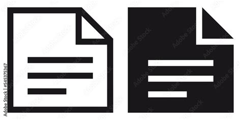 Ofvs Outlinefilledvectorsign Ofvs Document Vector Icon Paper