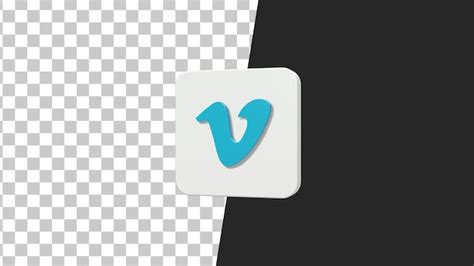 Premium Psd Vimeo 3d Square Gray Icon