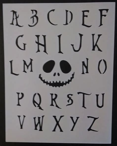 Nightmare Before Christmas Font Alphabet Stencil Nightmare Before