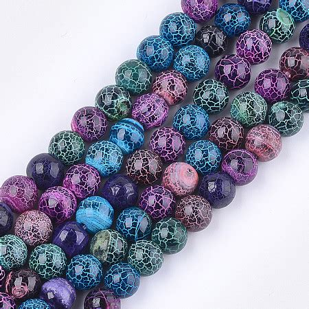 Wholesale Natural Fire Crackle Agate Beads Strands Jewelryandfindings