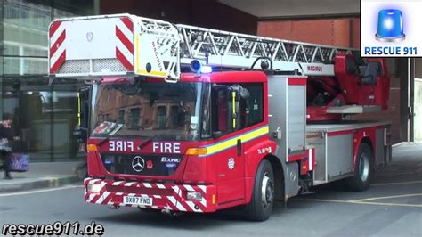 London Fire Brigade Turntable Ladder A243 Pump Ladder A241 LFB Soho