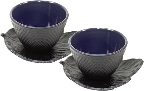 Black Polka Dot Hobnail Japanese Cast Iron Tea Cup Sets Teacup With Tea