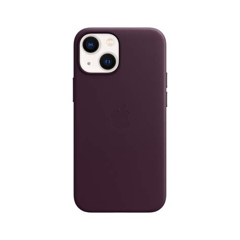 Apple iPhone 13 mini Leather Case with MagSafe – Dark Cherry – Transparent