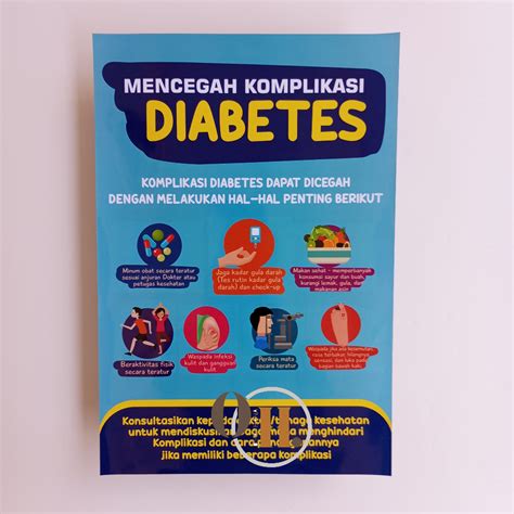 Jual Poster Mencegah Komplikasi Diabetes Poster Diabetes Ptm