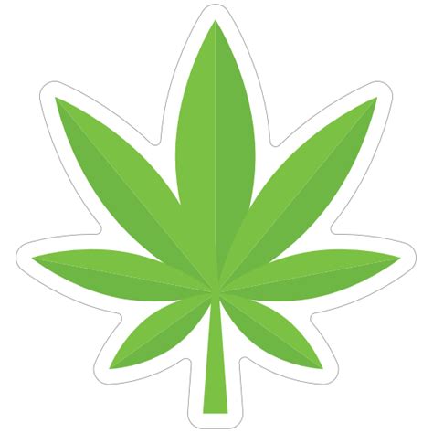 Pot Leaf Hippie Sticker