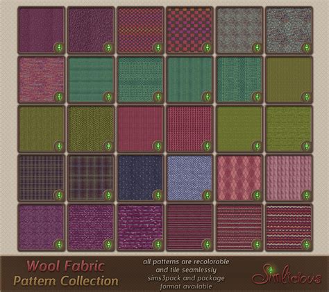 Wool Fabric Pattern Collection Custom Content For The Sims 3 By